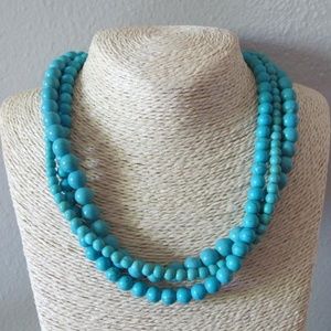 19.5"  Turquoise Howlite Chunky Necklace